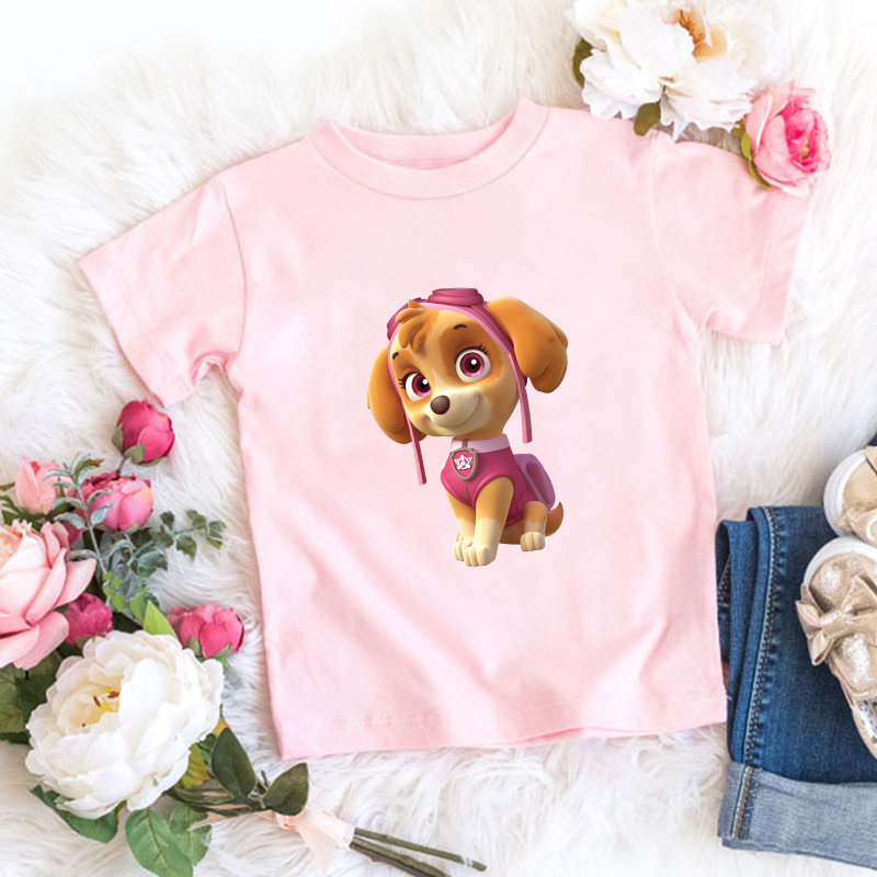 Baby Clothing Korea - Paw Patrols Girl T Shirt Pink