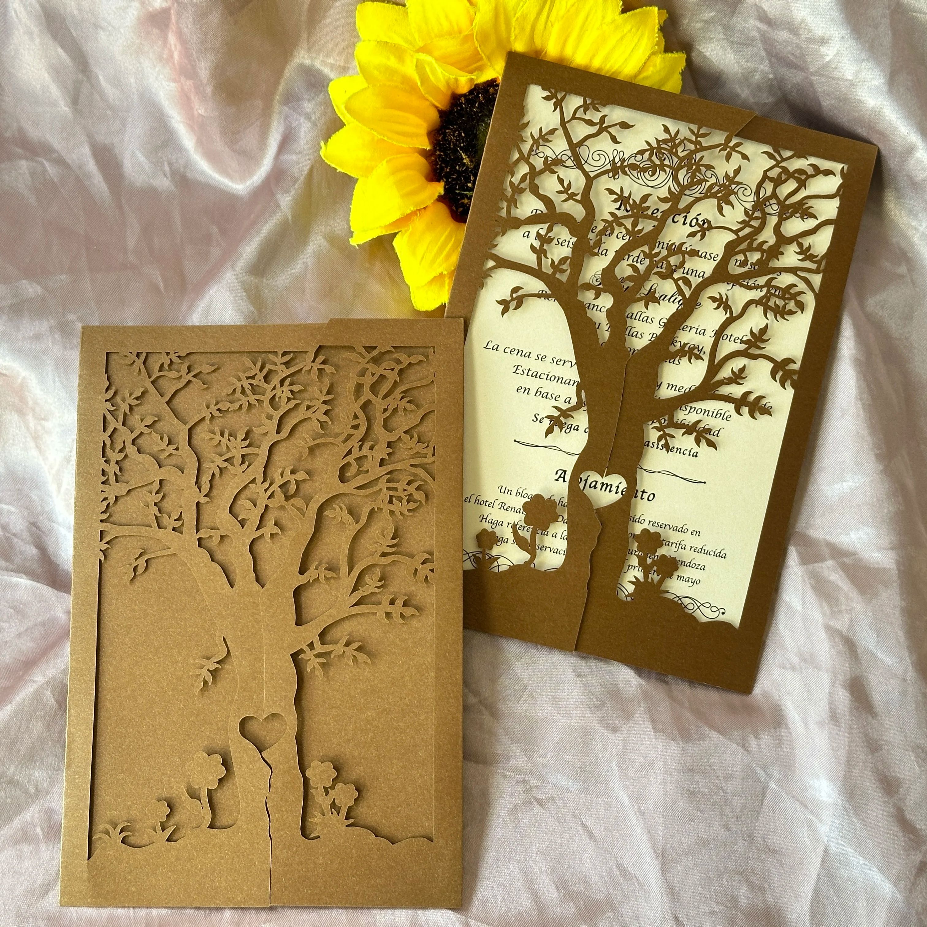 Baby Zebra Clothing - 10pcs Elegant Laser Cut Tree Wedding