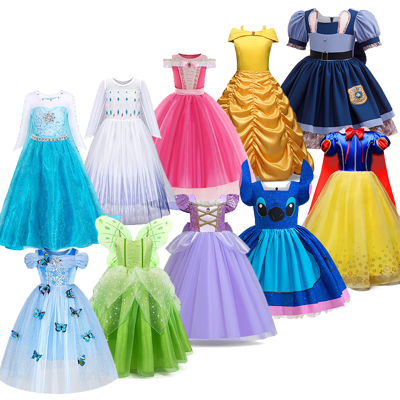 Baby Clothing For Girls - Girl Elsa Anna Dress Princess Costume
