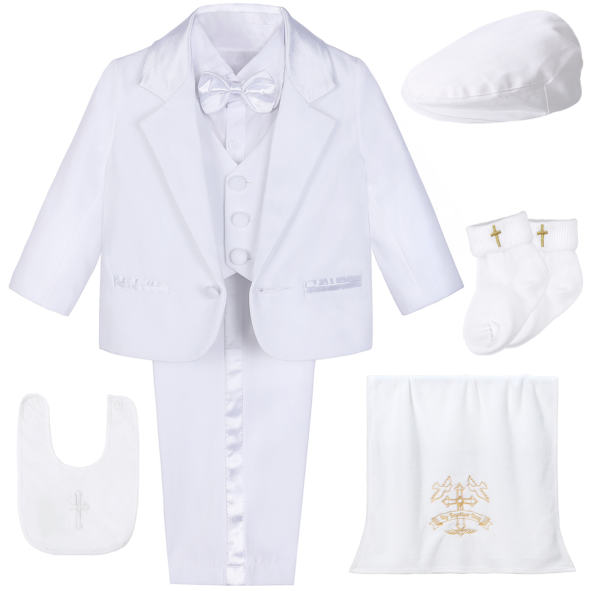 Baby Clothing Designer - Baby Boy Baptism Outfit Infant White