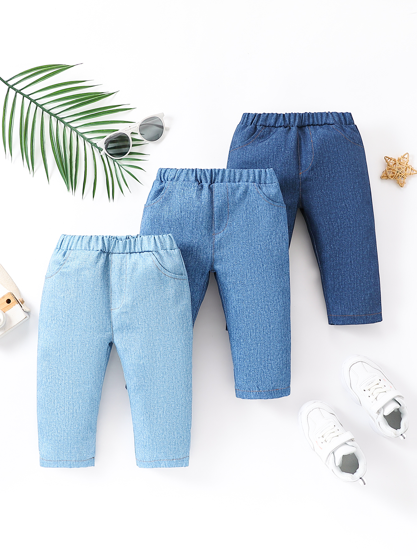 Baby Clothing Designer - Kids' Denim Pants Set Casual Everyday