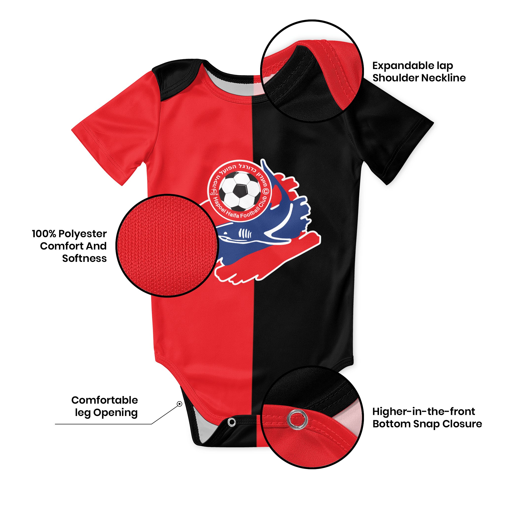 Hapoel Haifa Baby Bodysuit Uni - огляд і ціна Baby Clothing For Girls