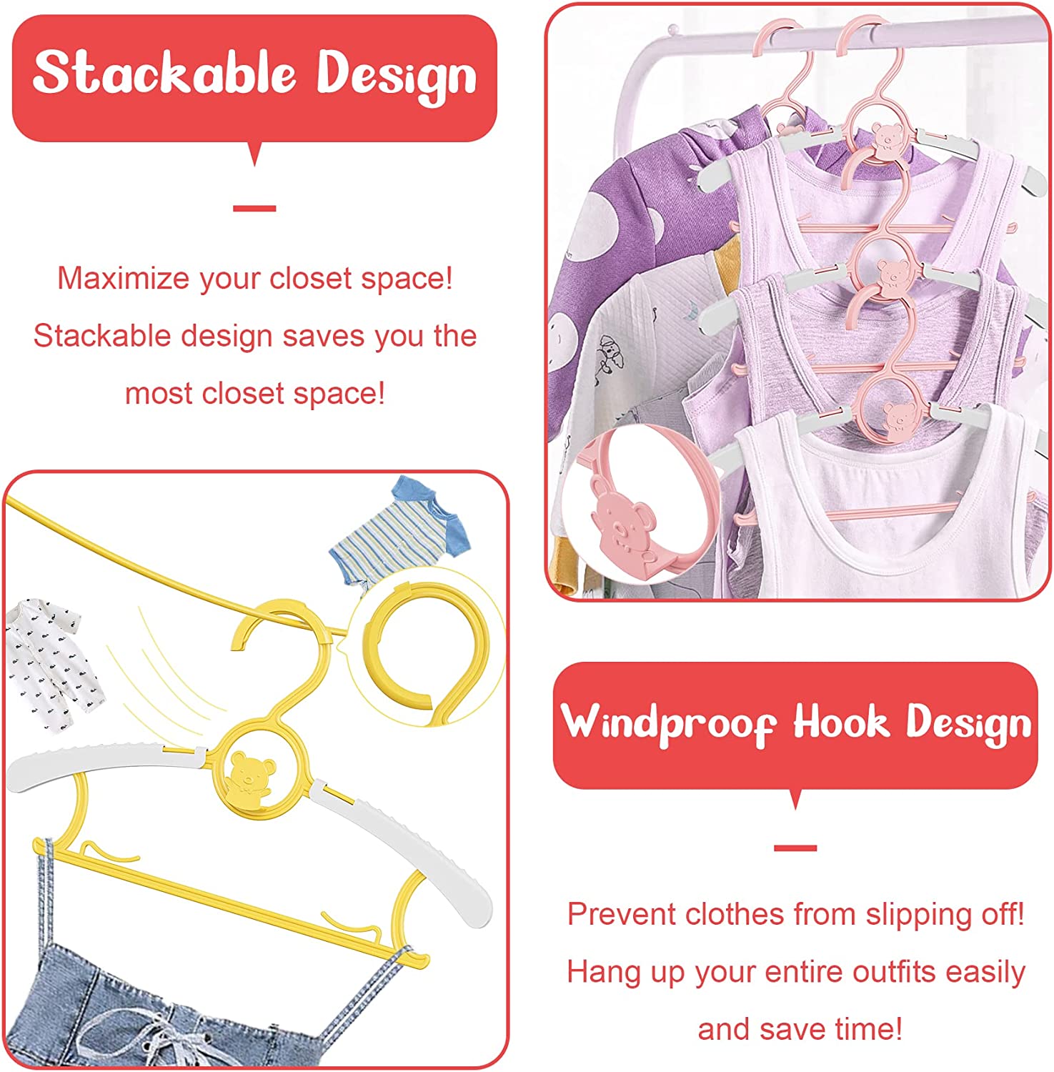 UNTIOR Non-slip Baby Clothes H - огляд і ціна Baby Clothes Organiser