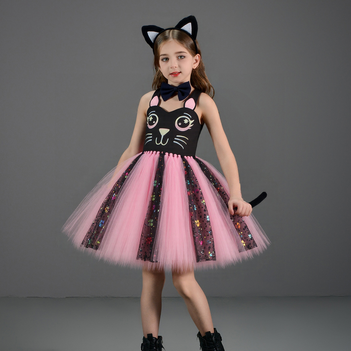 Pink Black Cat Tutu Dress for  - огляд і ціна Baby Clothing For Girls