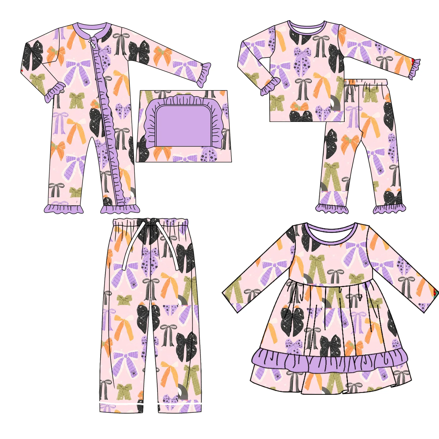 Halloween Girls Long Sleeve La - огляд і ціна Baby X Clothing