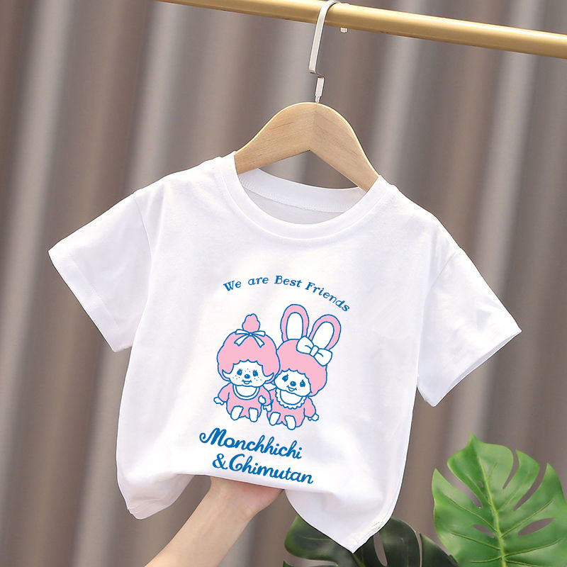 Monchhichi Kids T-shirts Anime - огляд і ціна Baby Clothing For Girls