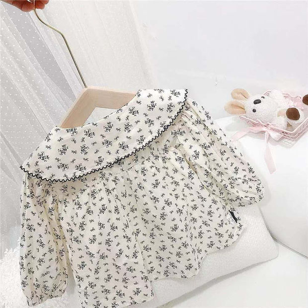 Baby Girls Shirts Floral Long  - огляд і ціна Baby Clothing Korea