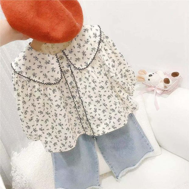 Baby Girls Shirts Floral Long  - огляд і ціна Baby Clothing Korea