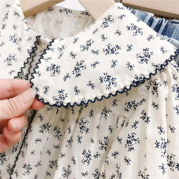 Baby Girls Shirts Floral Long  - огляд і ціна Baby Clothing Korea