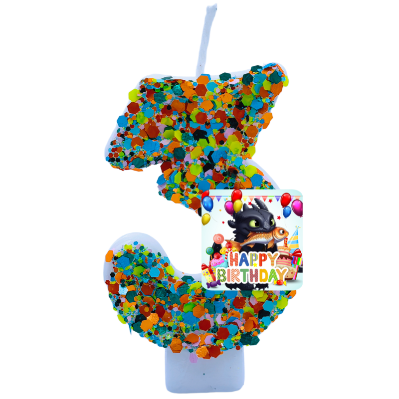 Your Dragon Candle Number Happ - огляд і ціна Baby Zebra Clothing