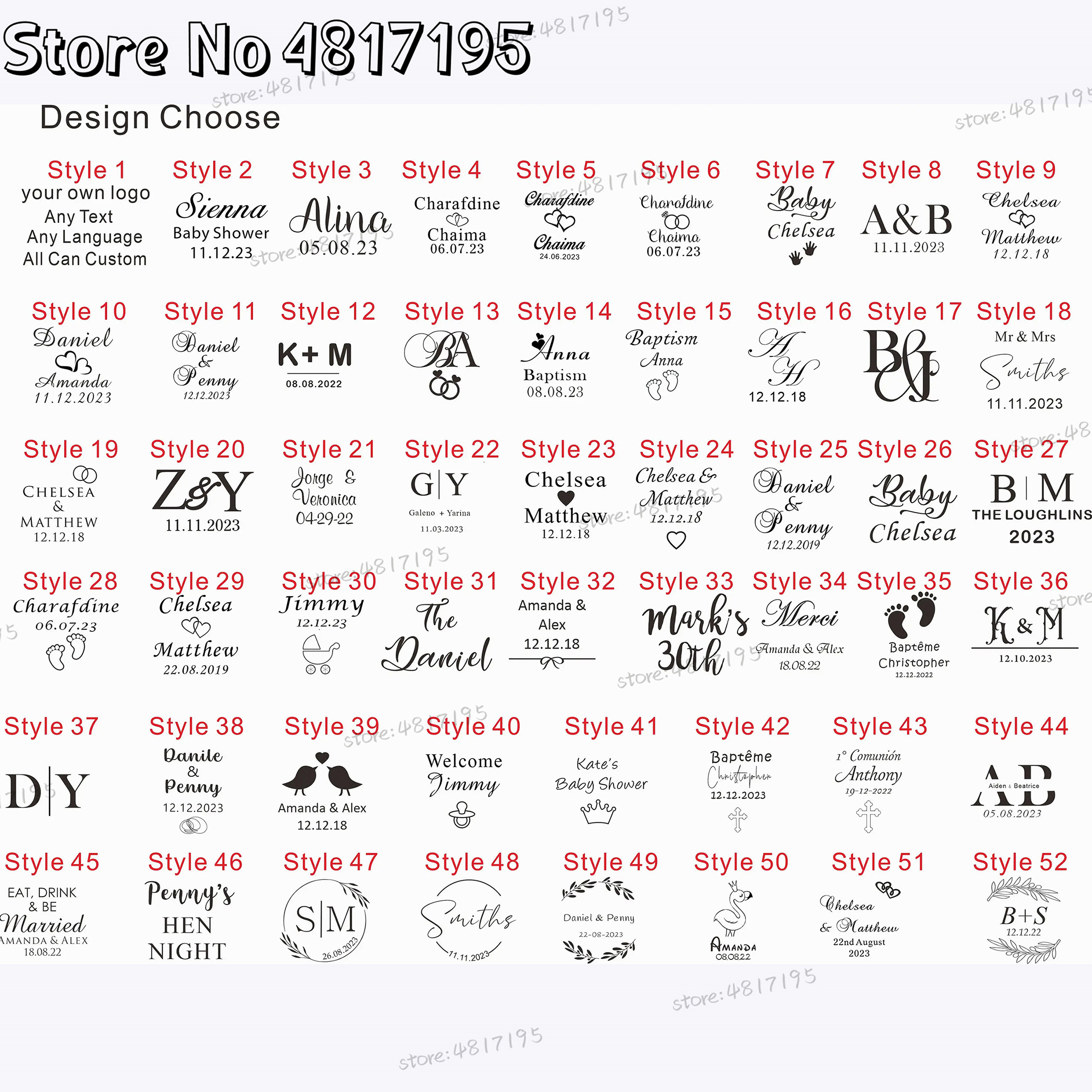 10 20 50Pcs Personalised Weddi - огляд і ціна Baby Zebra Clothing